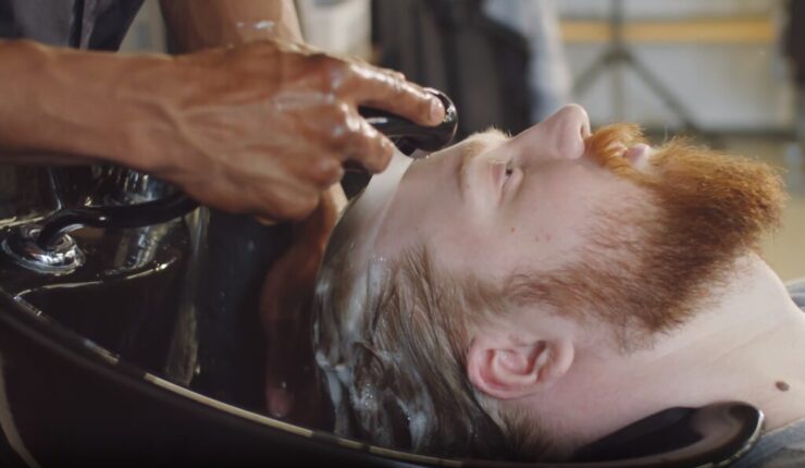 shower on hair